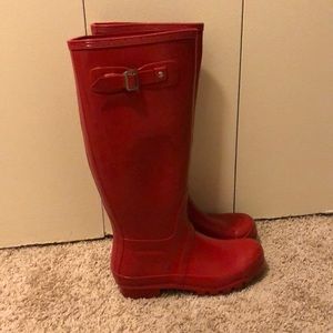 Red Rain Boots